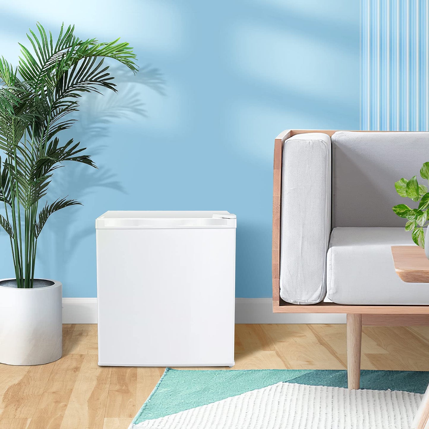 Congelador vertical Kismile, minicongelador de 3.0 pies cúbicos con puerta reversible simple 