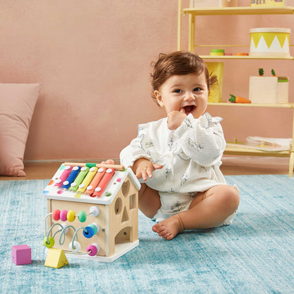Brain & Hands Playset Montessori Box + Activity Cube, wooden baby toy with bead maze on Tampa Home & Garden Store