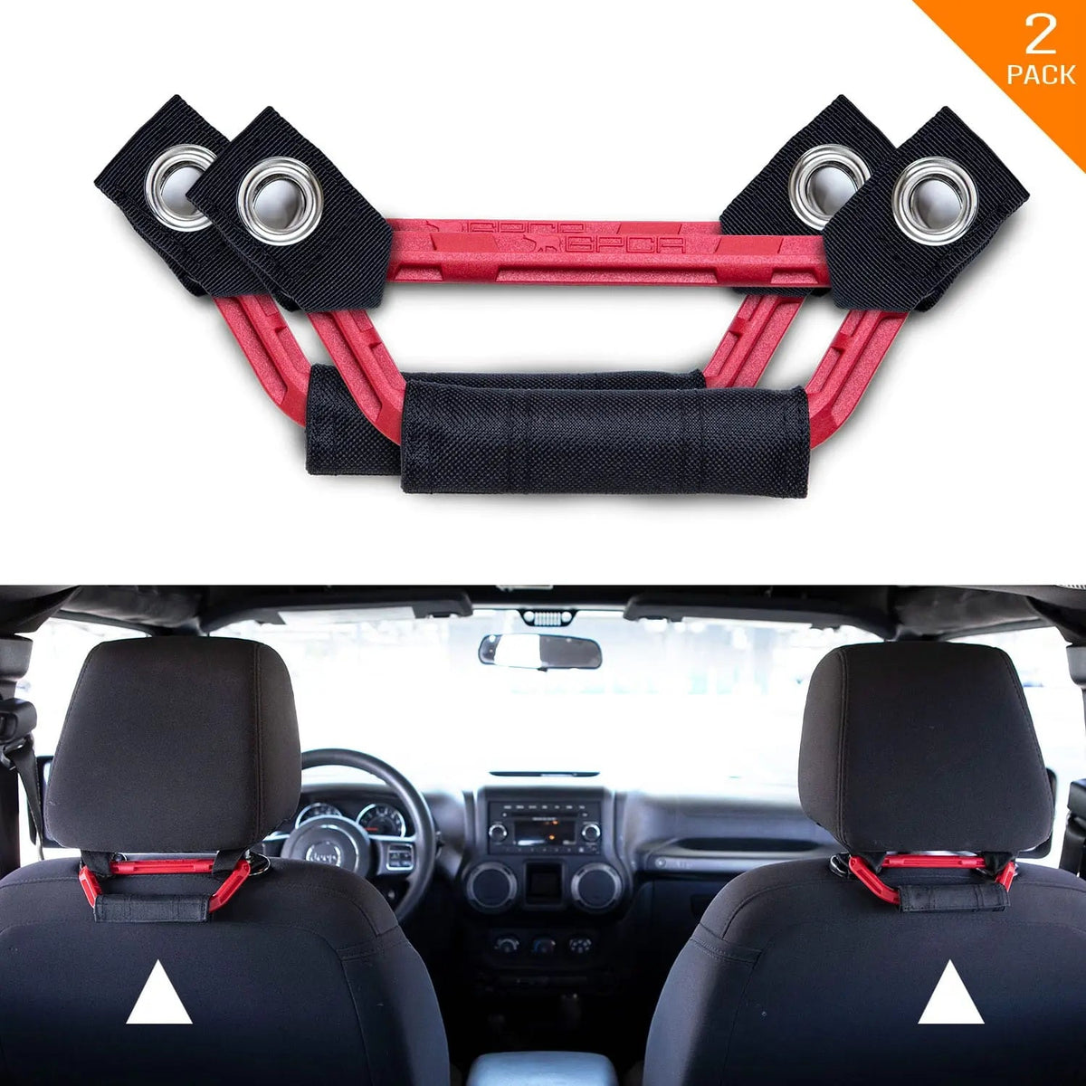 GP Back Grip LITE car gear 2-pack red frame with black straps and padded grip by GPCA on Tampa Home & Garden Store
