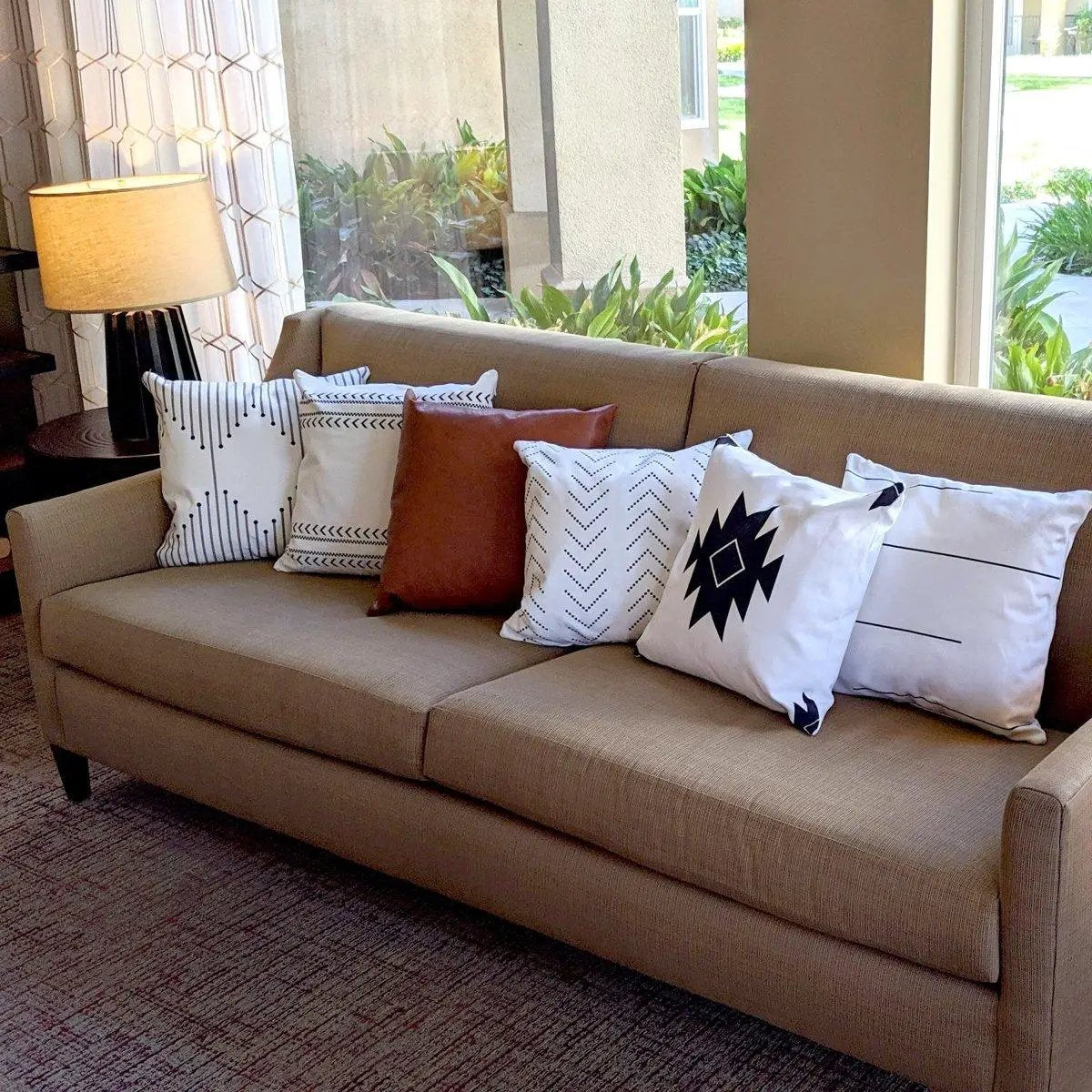 Amber and Farmhouse Pillow Set 18x18 Inches