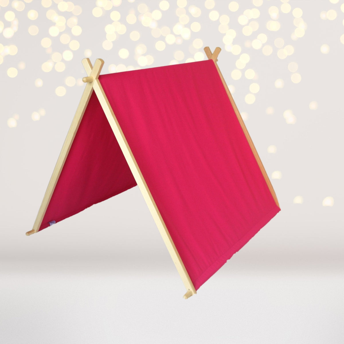 Kids A-Frame Sleepover Tent replacement cover pink on wooden frame on Tampa Home & Garden Store