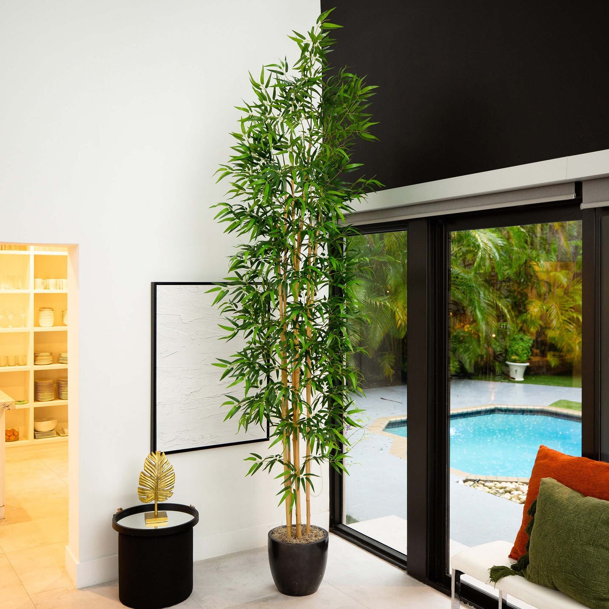 10’ Artificial Bamboo Tree with Real Bamboo Trunks - Tampa Home & Garden Store