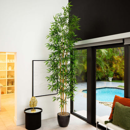 10’ Artificial Bamboo Tree with Real Bamboo Trunks - Tampa Home & Garden Store