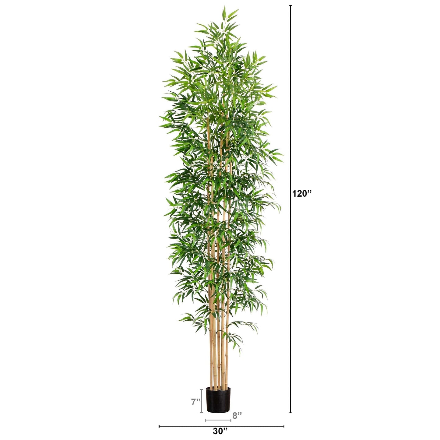 10’ Artificial Bamboo Tree with Real Bamboo Trunks - Tampa Home & Garden Store