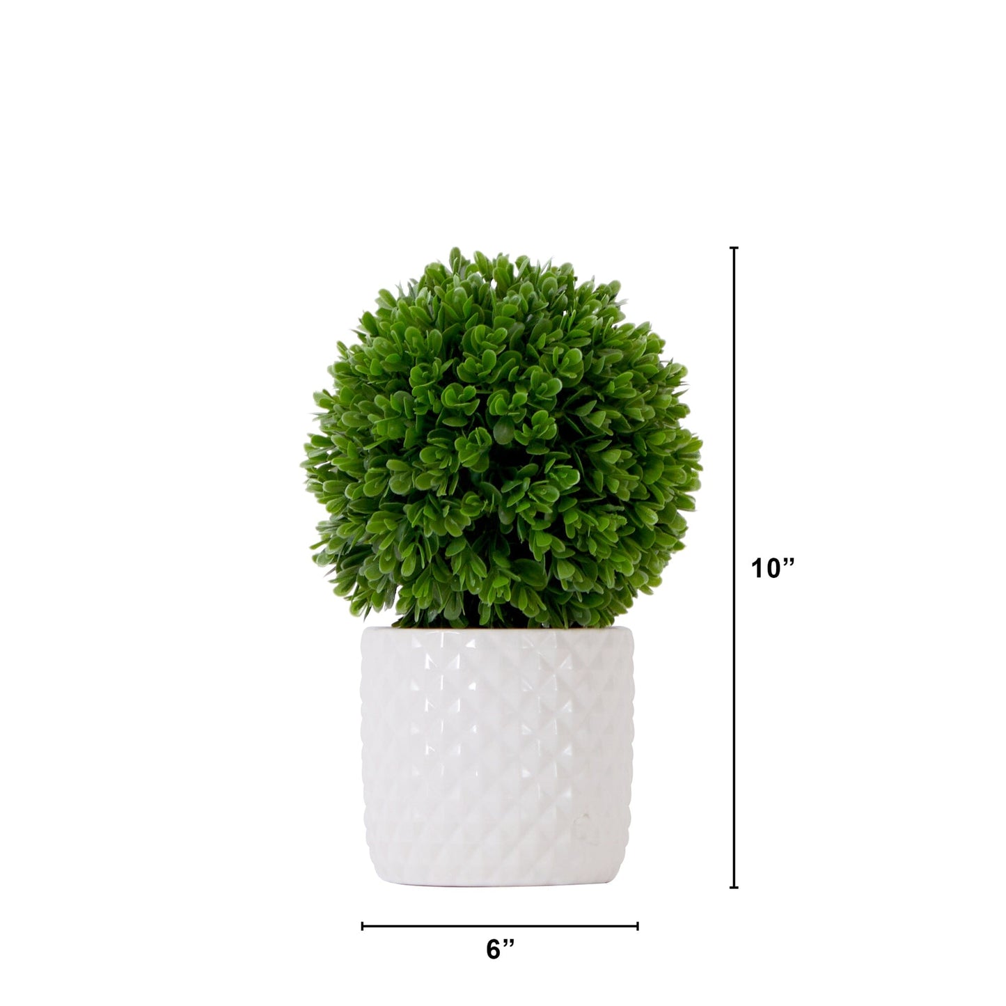 10" Artificial Boxwood Topiary Plant with Decorative Planter - Tampa Home & Garden Store