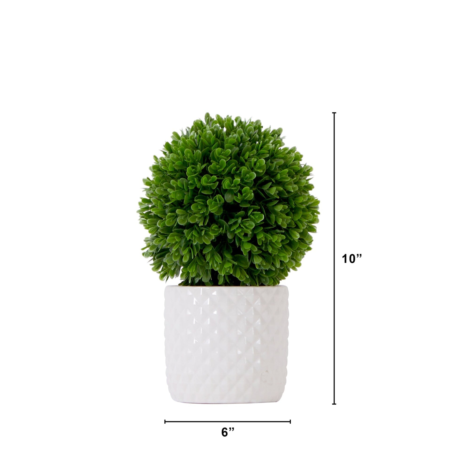 10" Artificial Boxwood Topiary Plant with Decorative Planter - Tampa Home & Garden Store