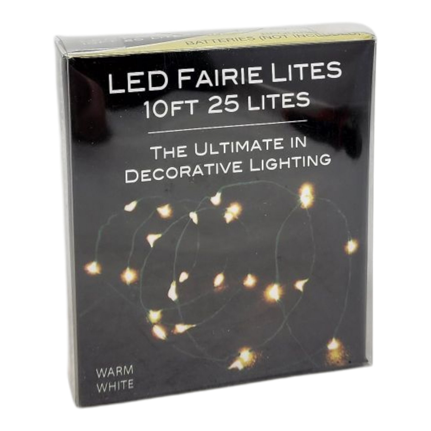 10' Battery Operated 25-Light Warm White Fairy LED Green Wire Light Set - Tampa Home & Garden Store