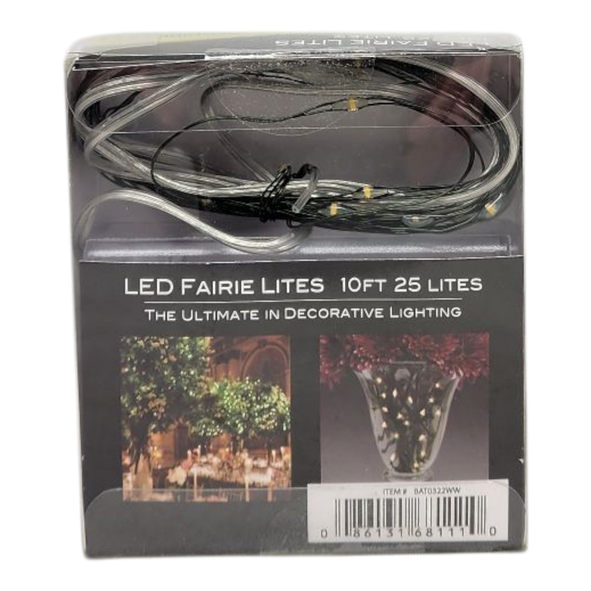 10' Battery Operated 25-Light Warm White Fairy LED Green Wire Light Set - Tampa Home & Garden Store