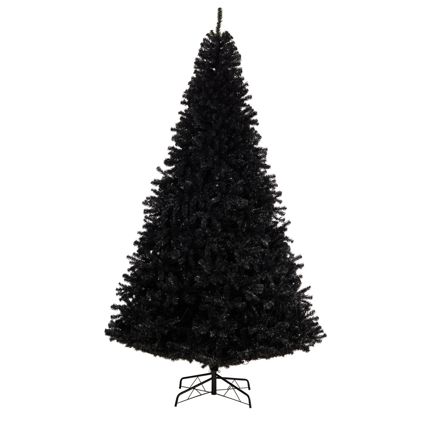 10’ Black Artificial Christmas Tree with 950 Clear LED Lights and 3056 Tips - Tampa Home & Garden Store