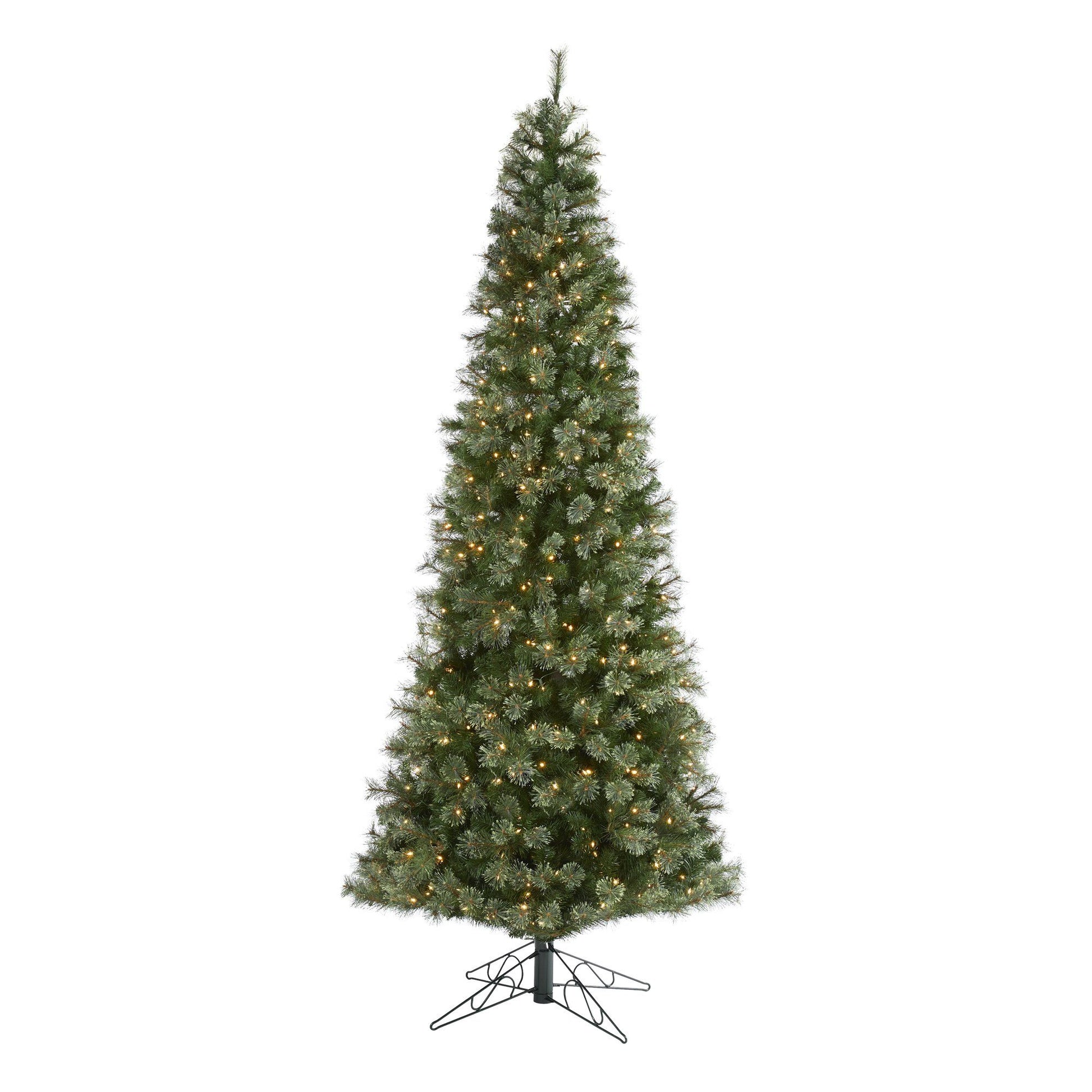 10' Cashmere Slim Artificial Christmas Tree with 750 Warm White Lights and 1908 Bendable Branches - Tampa Home & Garden Store