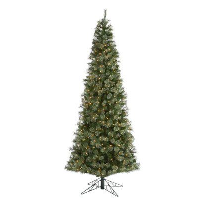 10' Cashmere Slim Artificial Christmas Tree with 750 Warm White Lights and 1908 Bendable Branches - Tampa Home & Garden Store