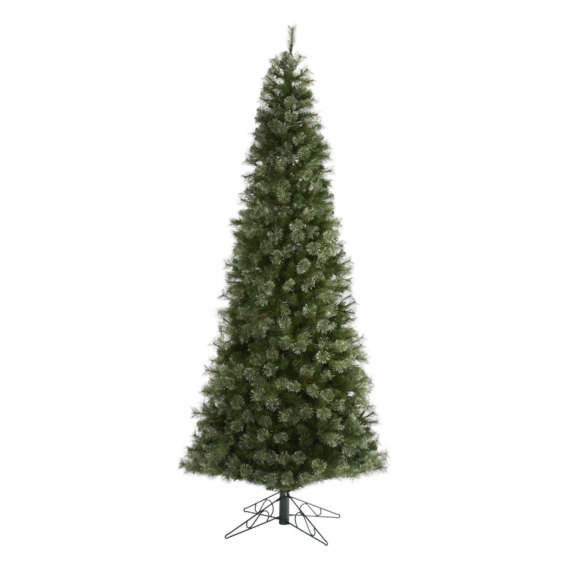 10' Cashmere Slim Artificial Christmas Tree with 750 Warm White Lights and 1908 Bendable Branches - Tampa Home & Garden Store