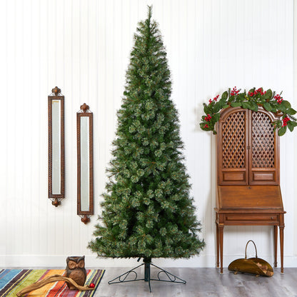 10' Cashmere Slim Artificial Christmas Tree with 750 Warm White Lights and 1908 Bendable Branches - Tampa Home & Garden Store