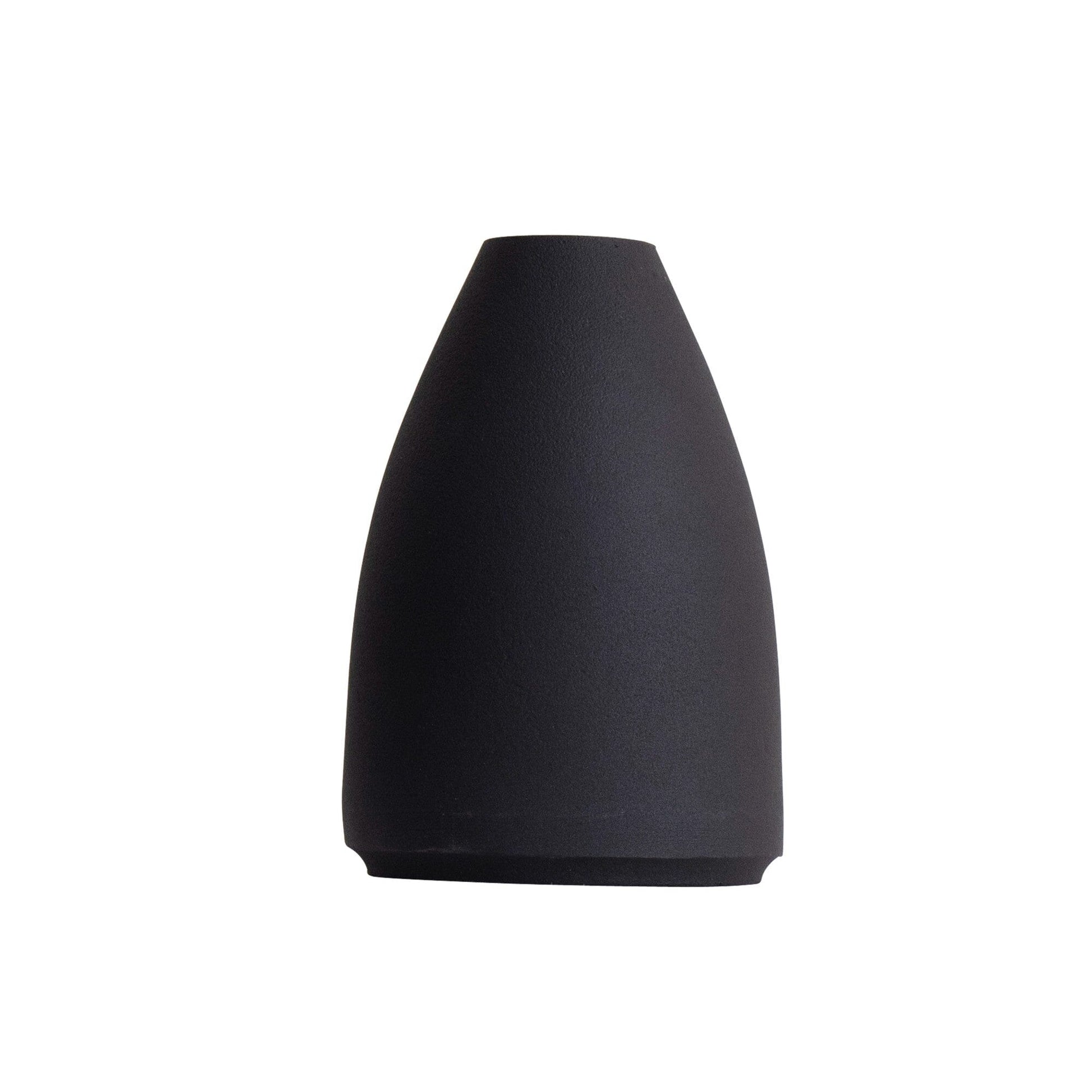 10” Cone Stone Vase Black Matte - Tampa Home & Garden Store