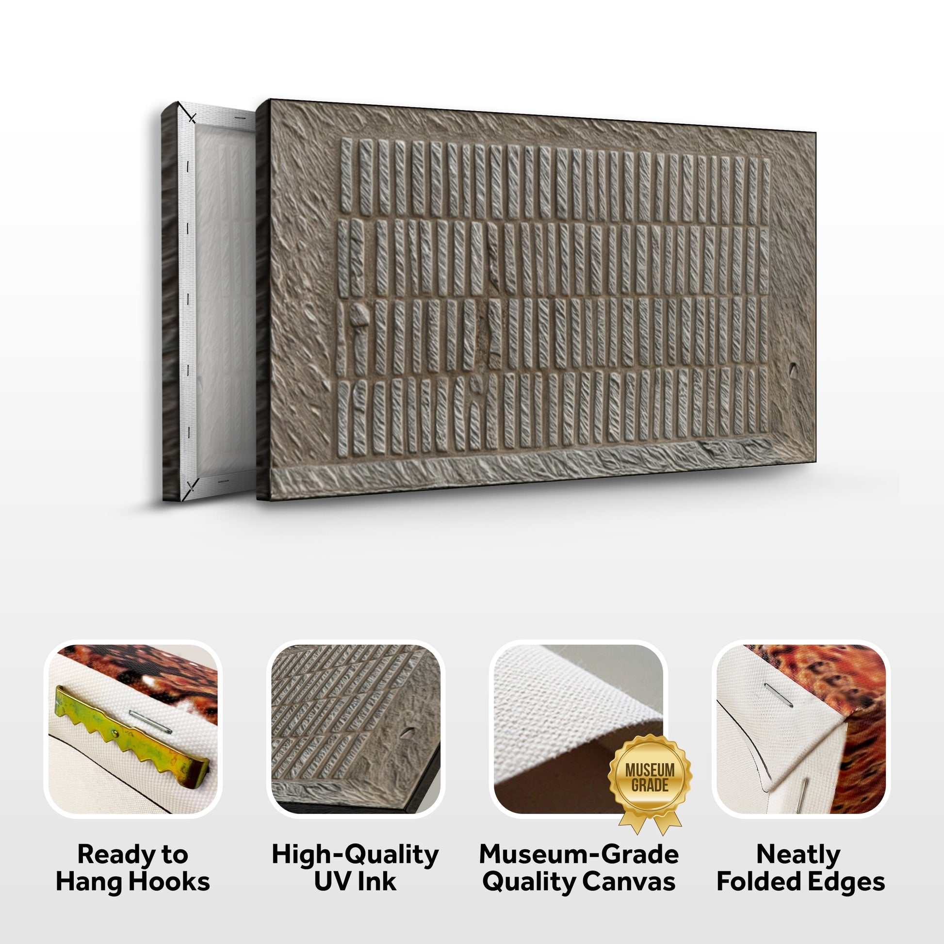 Modern Stone Pattern Wall Art canvas by Tailored Canvases, textured stone pattern on Tampa Home & Garden Store