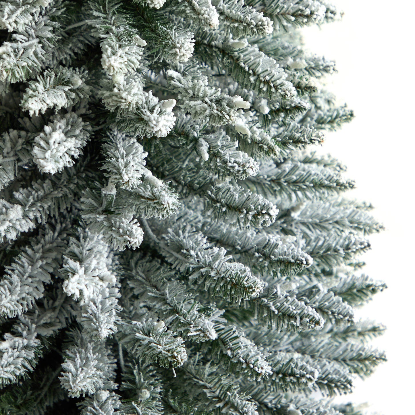 10’ Flocked Pencil Artificial Christmas Tree with 700 Clear Lights and 1145 Bendable Branches - Tampa Home & Garden Store