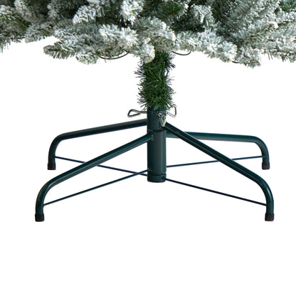 10’ Flocked Pencil Artificial Christmas Tree with 700 Clear Lights and 1145 Bendable Branches - Tampa Home & Garden Store