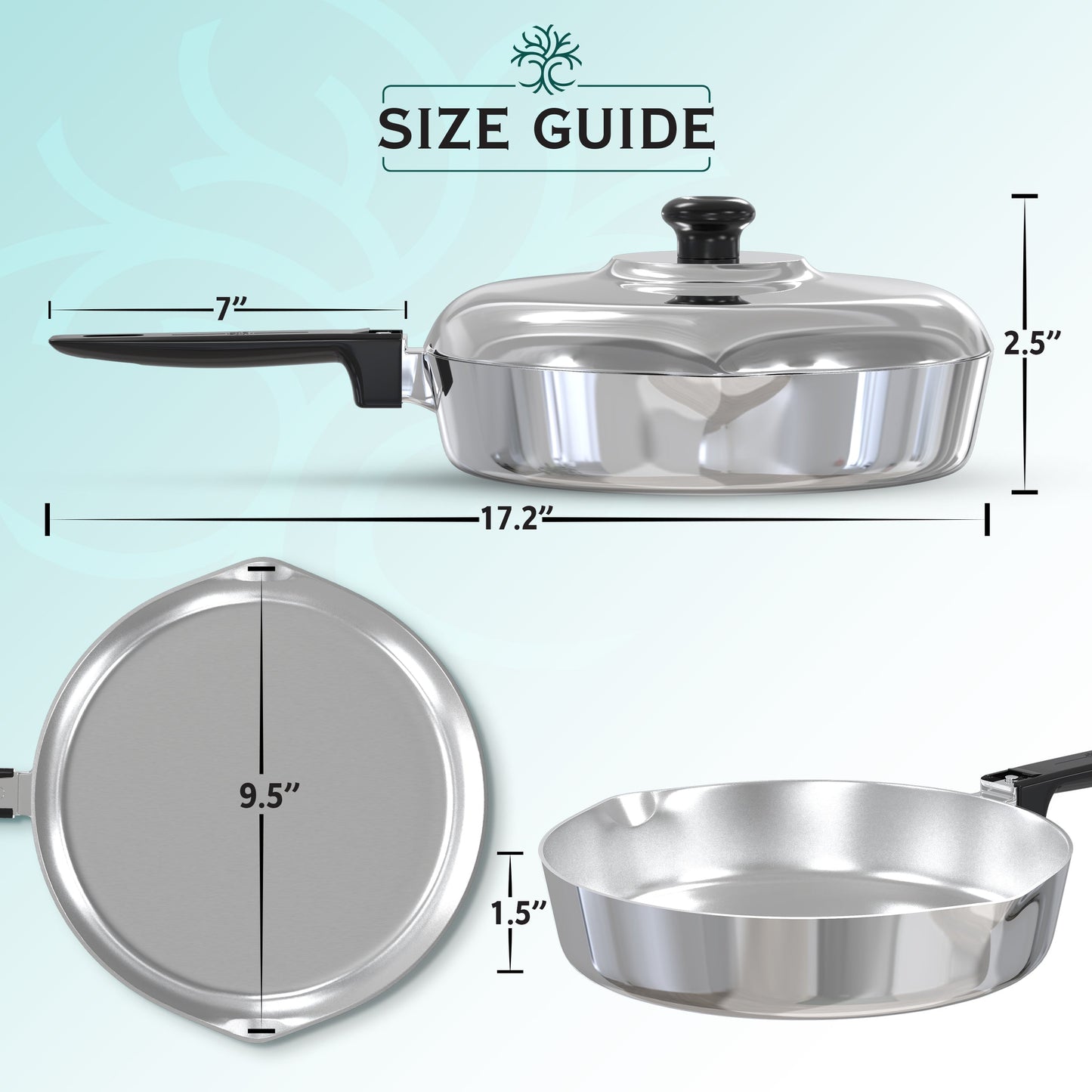 10 Inch Sauté Pan with Lid - Tampa Home & Garden Store