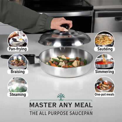 10 Inch Sauté Pan with Lid - Tampa Home & Garden Store