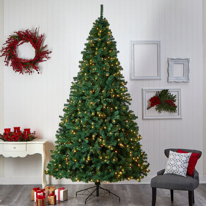 10' Northern Tip Artificial Christmas Tree with 800 Clear LED Lights and 2200 Bendable Branches - Tampa Home & Garden Store
