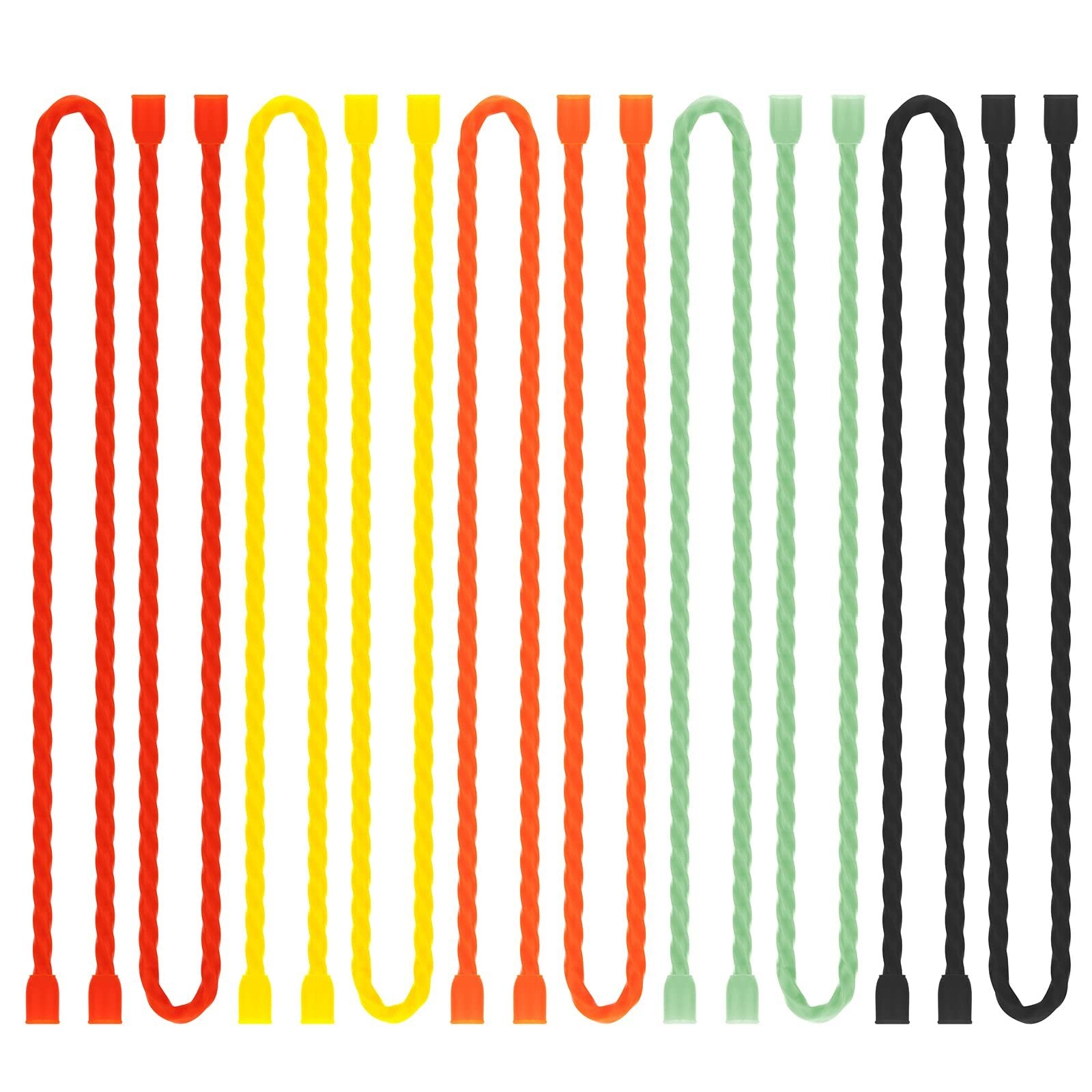 10 Pcs 18 Inch Silicone Cable Ties Reusable Rubber Twist Ties for Indoor Outdoor - Tampa Home & Garden Store