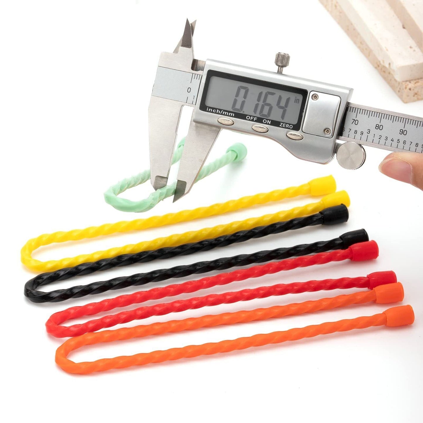 10 Pcs 18 Inch Silicone Cable Ties Reusable Rubber Twist Ties for Indoor Outdoor - Tampa Home & Garden Store
