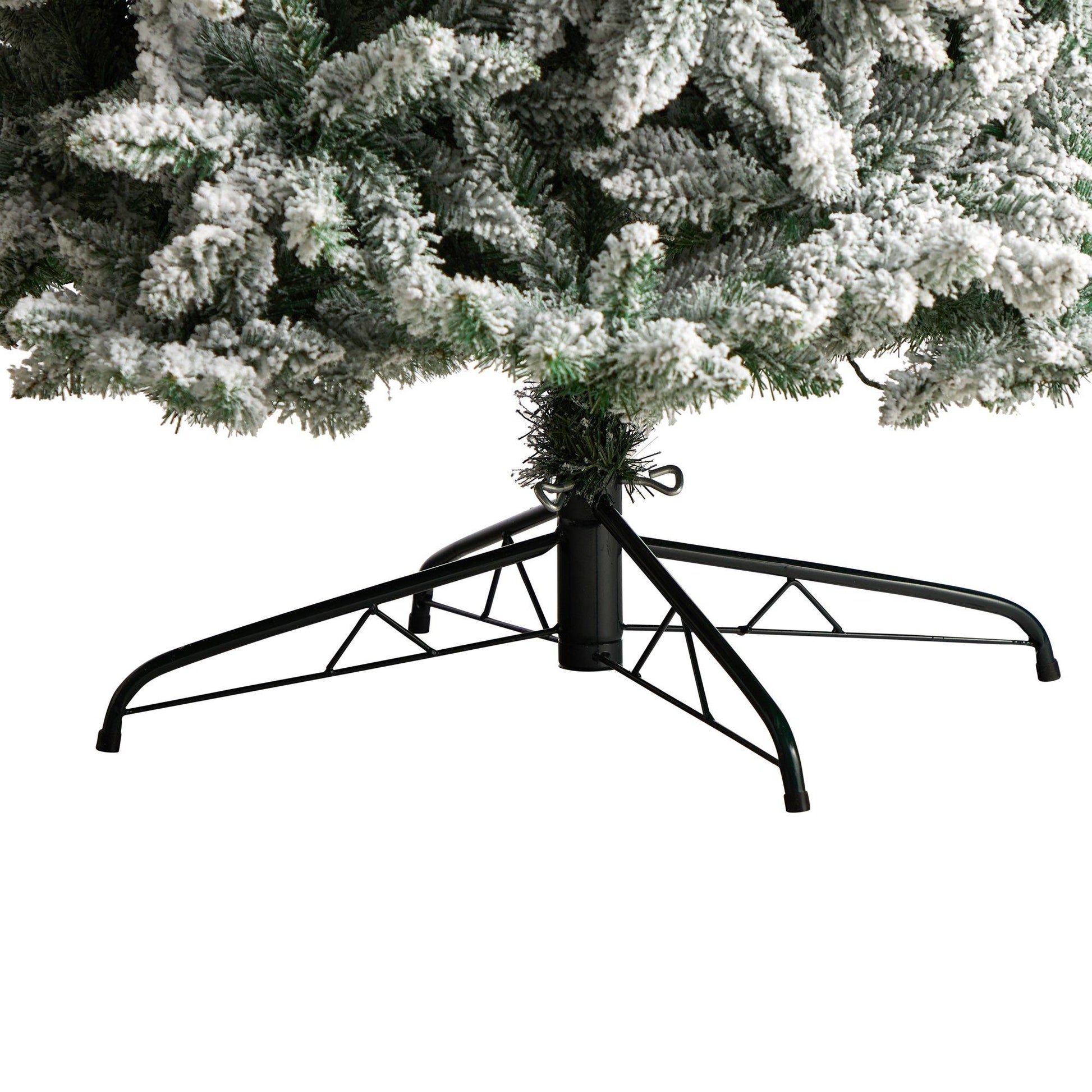 10’ Slim Flocked Montreal Fir Artificial Christmas Tree - Tampa Home & Garden Store