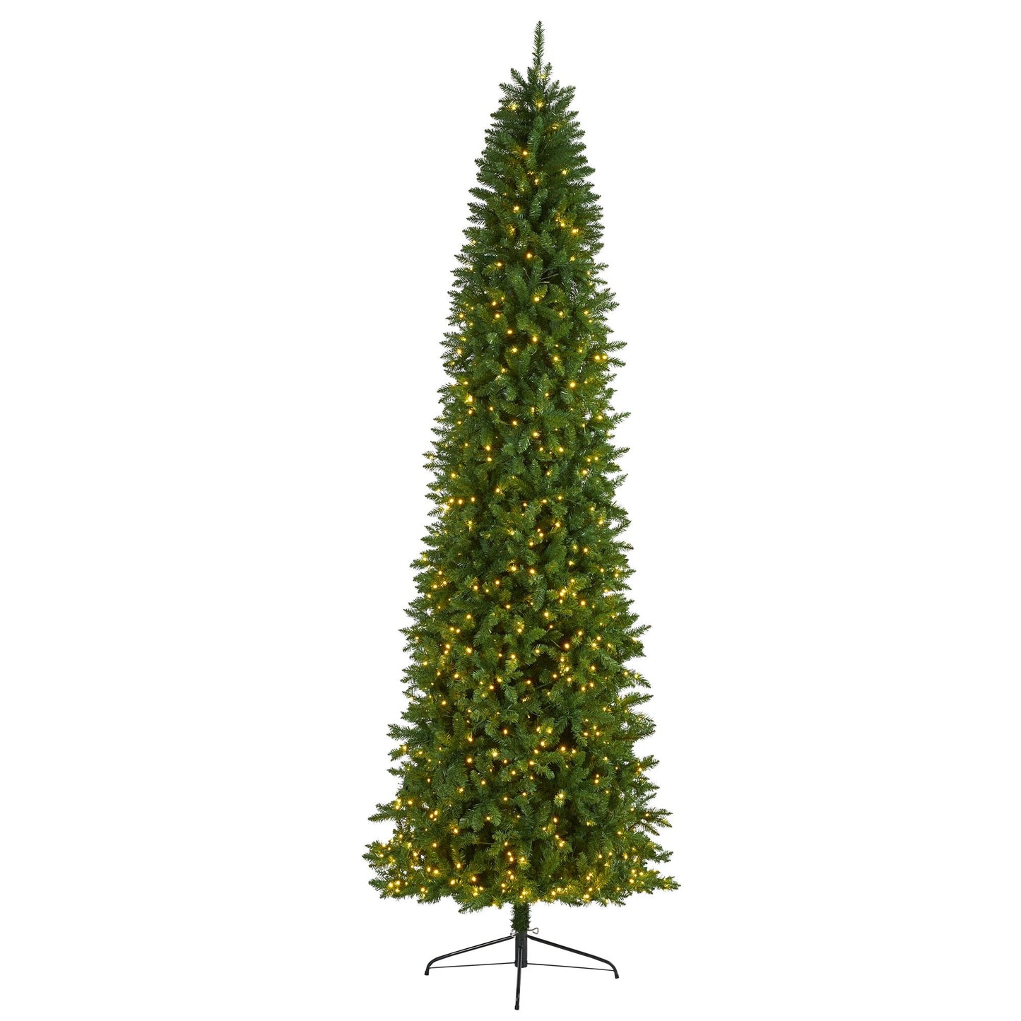 10’ Slim Green Mountain Pine Artificial Christmas Tree with 800 Clear LED Lights - Tampa Home & Garden Store