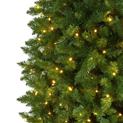 10’ Slim Green Mountain Pine Artificial Christmas Tree with 800 Clear LED Lights - Tampa Home & Garden Store