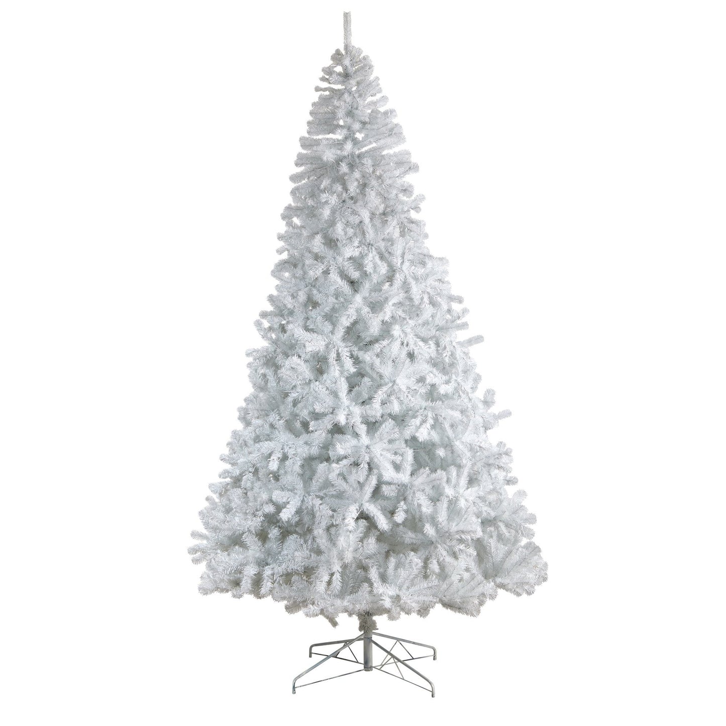 10' White Artificial Christmas Tree with 2200 Bendable Branches and 800 LED Lights - Tampa Home & Garden Store