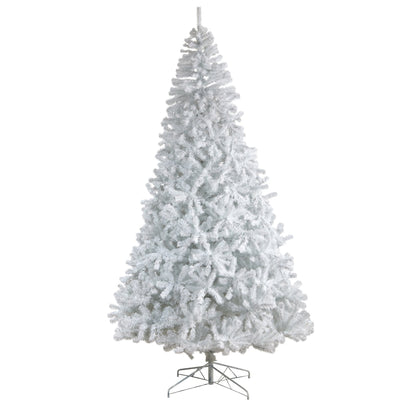 10' White Artificial Christmas Tree with 2200 Bendable Branches and 800 LED Lights - Tampa Home & Garden Store