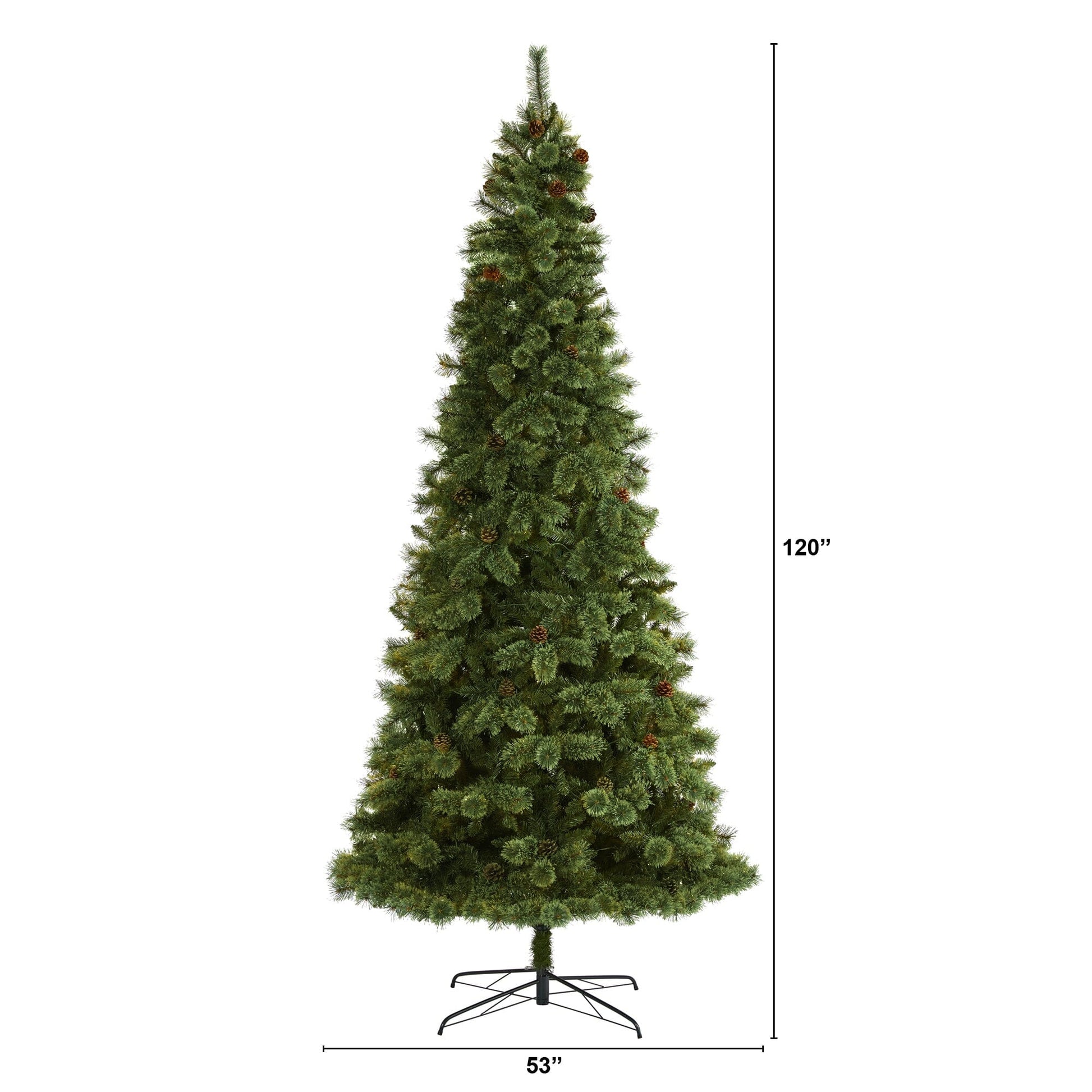10’ White Mountain Pine Artificial Christmas Tree with 1875 Bendable Branches - Tampa Home & Garden Store