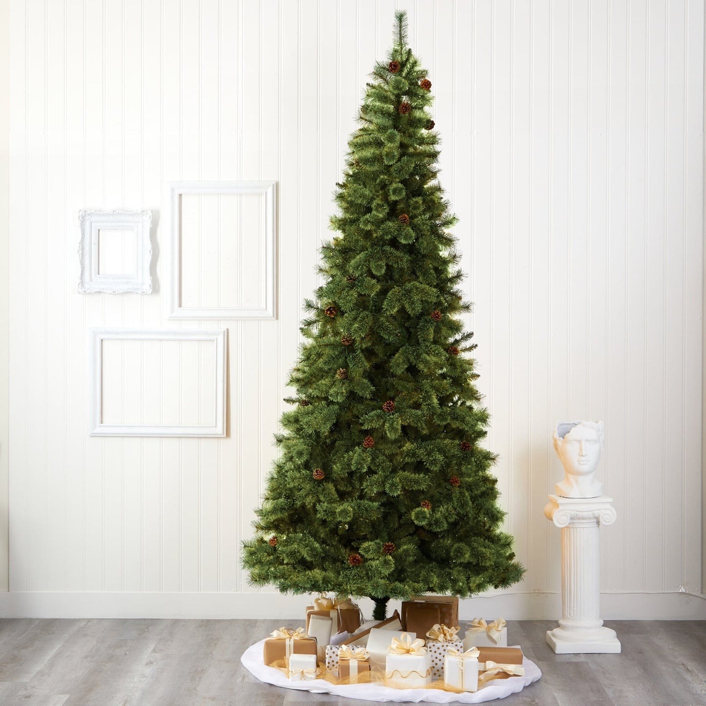 10’ White Mountain Pine Artificial Christmas Tree with 1875 Bendable Branches - Tampa Home & Garden Store