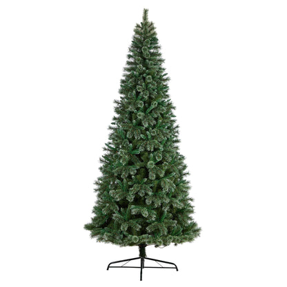 10’ Wisconsin Slim Snow Tip Pine Artificial Christmas Tree with 1050 Clear LED Lights - Tampa Home & Garden Store