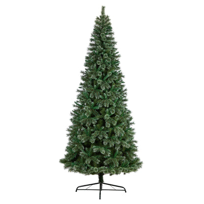 10’ Wisconsin Slim Snow Tip Pine Artificial Christmas Tree with 1652 Bendable Branches - Tampa Home & Garden Store