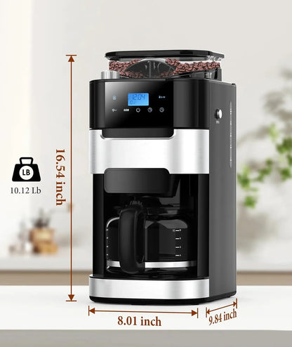 10 Cup Drip Coffee Maker and Built In Grinder