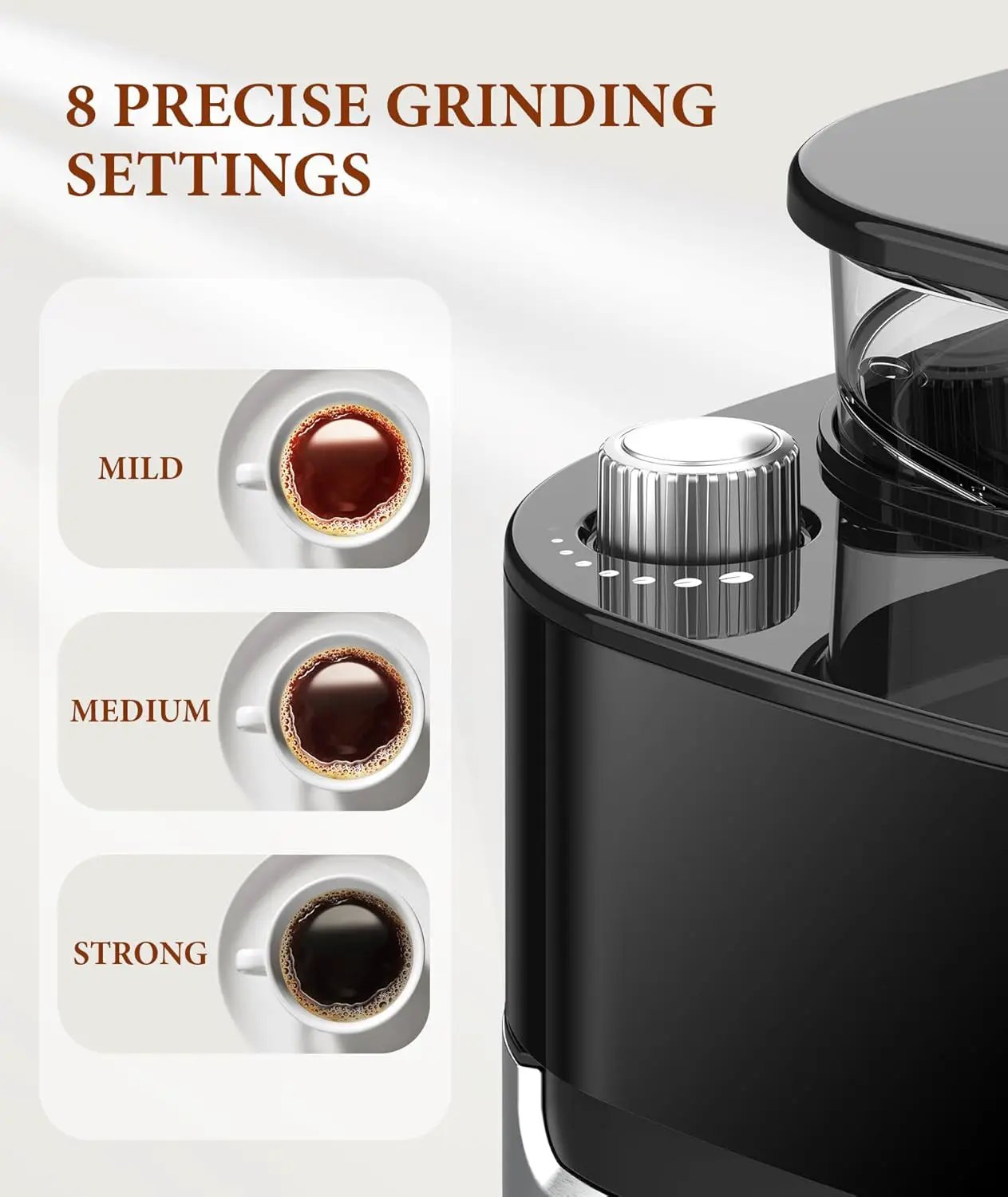 10 Cup Drip Coffee Maker and Built In Grinder