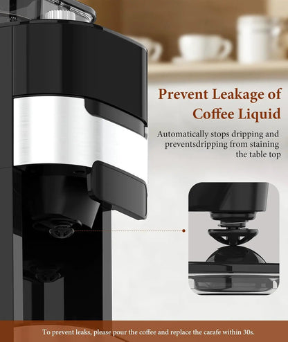10 Cup Drip Coffee Maker and Built In Grinder