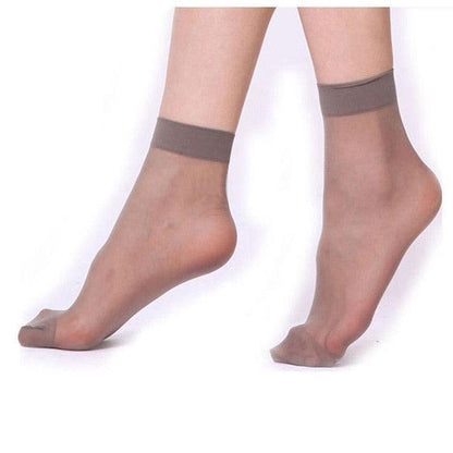 Stevvex ankle socks 10-pair ultra-thin silky nude sheer with elastic cuffs on Tampa Home & Garden Store