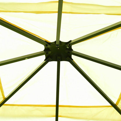 10 x 10 Ft Outdoor Steel Frame Gazebo Shelter with Waterproof Polyester Canopy - Tampa Home & Garden Store