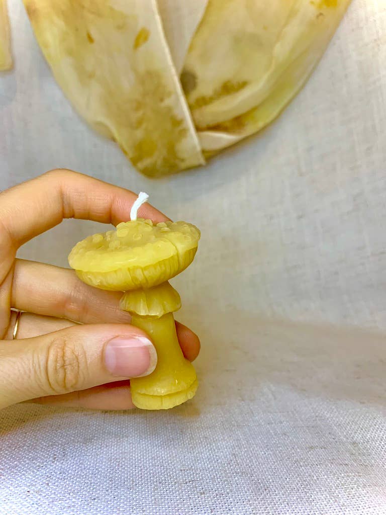 100% Beeswax Candle- Amanita Mushroom - Tampa Home & Garden Store