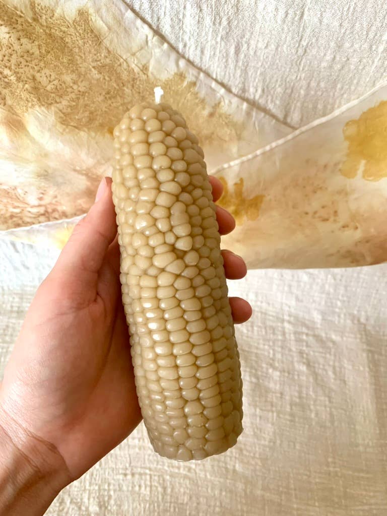 100% Beeswax Candle -Corn Pillar - Tampa Home & Garden Store