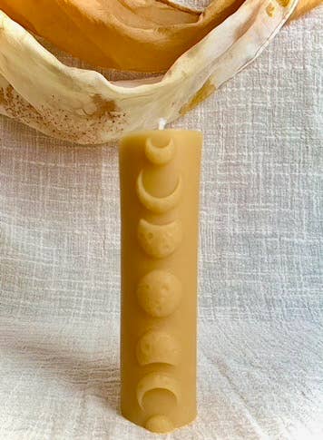 100% Beeswax Candle- Moon Phase - Tampa Home & Garden Store