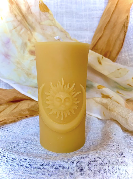100% Beeswax Candle- Sun and Moon - Tampa Home & Garden Store