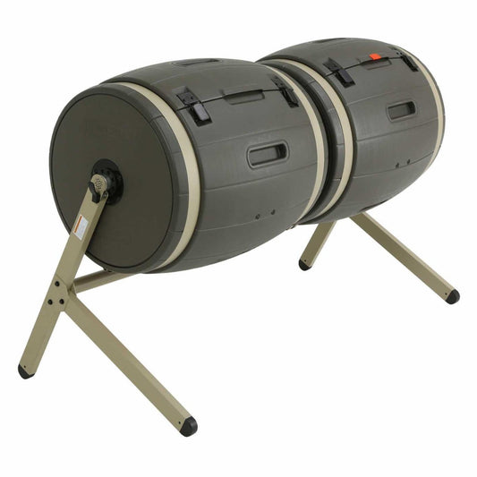 100-Gallon Compost Bin Tumbler Double Rotating Composter - Tampa Home & Garden Store