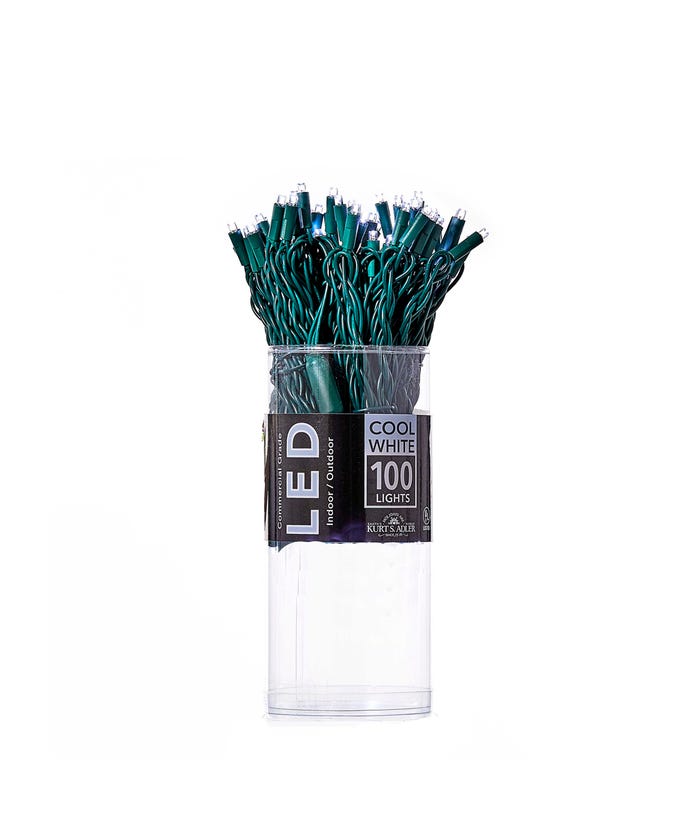 100-Light 5mm Cool White LED Green Wire Light Set - Tampa Home & Garden Store