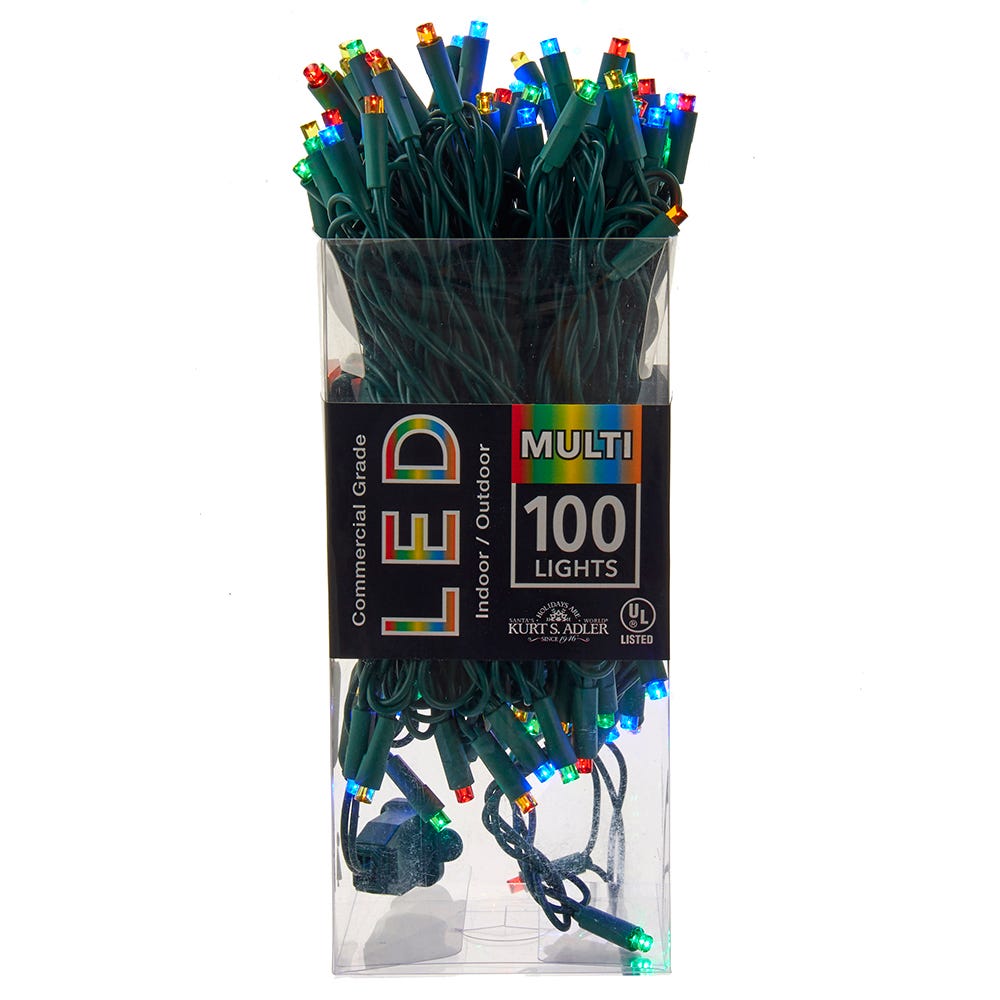 100-Light 5mm Multi-Color LED Green Wire Light Set - Tampa Home & Garden Store