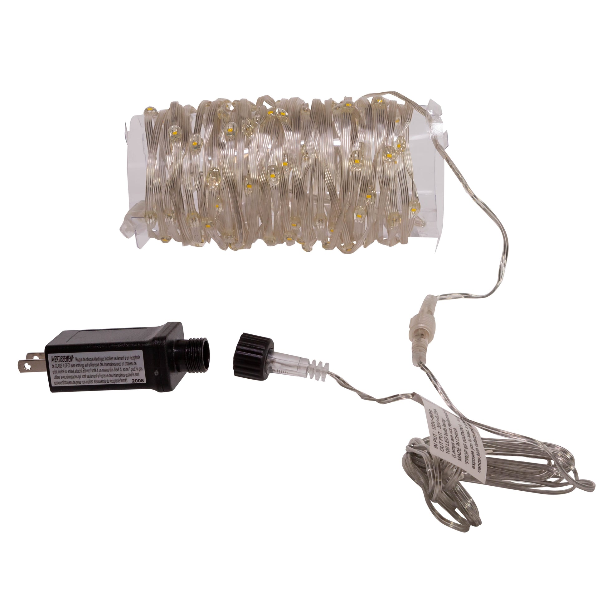 100-Light Warm White LED Connectable Clear Wire Light Set - Tampa Home & Garden Store