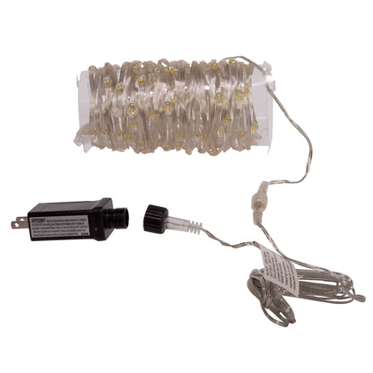 100-Light Warm White LED Connectable Clear Wire Light Set - Tampa Home & Garden Store