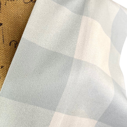 100% Organic Cotton Buffalo Plaid Large Block in Creamy White and Soft Grey Infinity and Blanket Scarves - Tampa Home & Garden Store